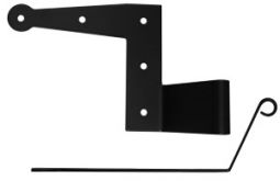 6" L-Hinge: 2 1/4" offset Stainless Steel: Matte black powder coat finish (pair)